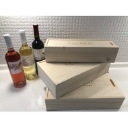 Wooden box for one bottle